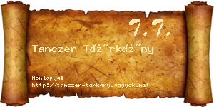 Tanczer Tárkány névjegykártya